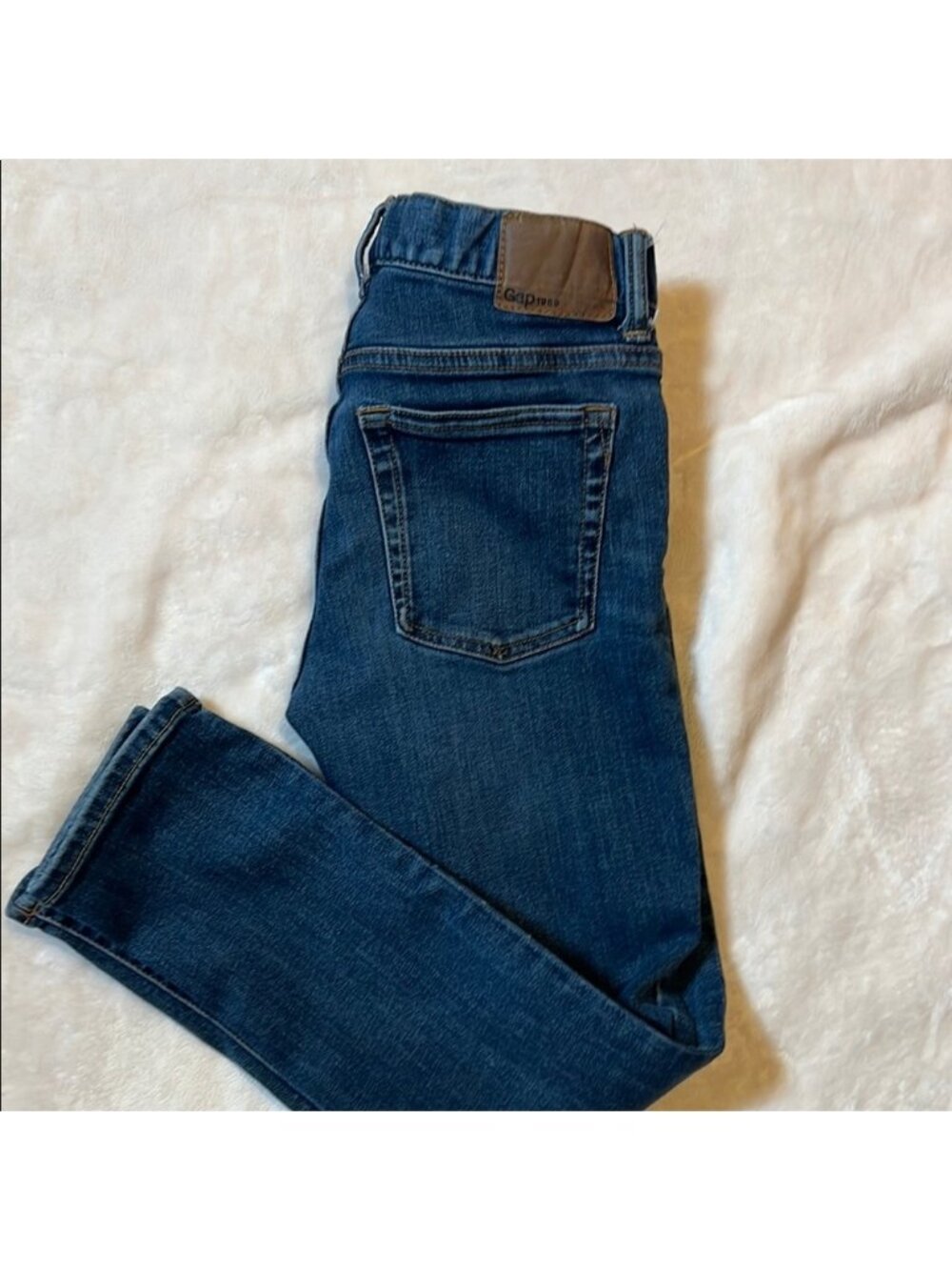 GAP Kids 1969 Skinny Dark Blue Denim Jeans Size 10 Regular 22 inches on length